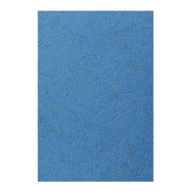 Лист обложечный А4 картон под кожу синий 230 г/м2, 100 шт/уп.