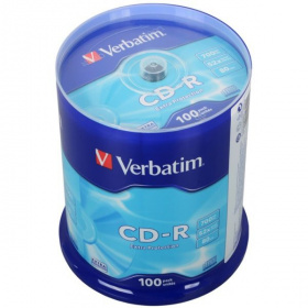 Компакт диск CD-R Verbatim 100 шт. на шпинделе