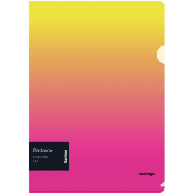 Папка-уголок A4 непрозрачная 200 мкм Berlingo Radiance, желтый/розовый градиент