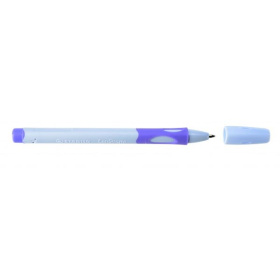 Ручка шариковая для левшей Stabilo Left Right, синяя, грип  желтый неон