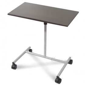 Столик для ноутбука "необук" 600х370х550/820, мобильный, металлик/венге