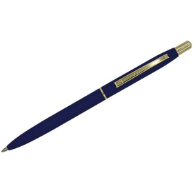 Ручка шариковая Luxor Sterling, синяя, автоматическая 1 мм., корпус синий/золото
