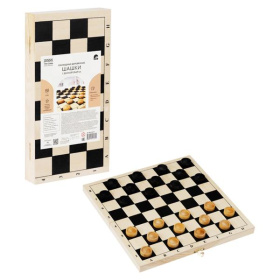 Игра настольная Шашки ТРИ СОВЫ деревянные с деревянной доской 29*29 см