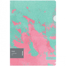 Папка-уголок с рисунком A4 непрозрачная 200 мкм Berlingo Haze мятная/розовая