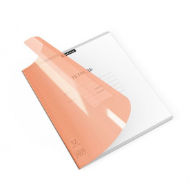 Тетрадь в пластик. обложке 12 л. клетка, ErichKrause Классика CoverPrо Neon, оранжевый