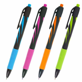 Ручка шариковая Brauberg Ultra-RT Neon, синяя, автоматическая, 0,7 мм, линия 0,35 мм