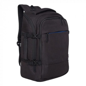 Рюкзак молодежный., Grizzly RQ-019-11/2, две лямки, черный с синим