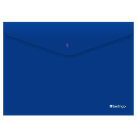 Папка на кнопке A4 непрозрачная 200 мкм Berlingo City Style, синяя