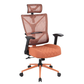 ТПТ Кресло для руководителя CHAIRMAN CH566, Сетчатый акрил / Полиэстер, оранжевый