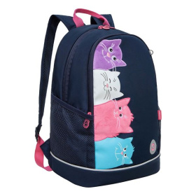 Рюкзак школьный, Grizzly RG-463-6/1, без наполнения, синий