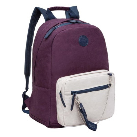 Рюкзак молодежный., Grizzly RXL-321-3/1, две лямки, фиолетовый