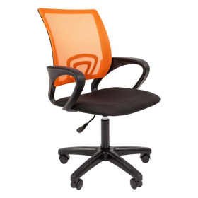 ТПТ Кресло для оператора СН-696LT, ткань-сетка/ткань: TW оранжевый/15-21 черный