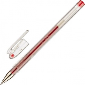 Ручка гелевая Pilot G-1 красная, прозрачный корпус 0,5 мм