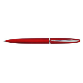 Ручка шариковая для нанесения логотипа Inspiration синяя, автоматическая, красный корпус