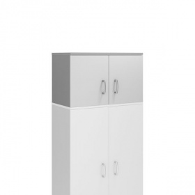 СТИЛЬ серый-антрацит АНТ-04 Антресоль с распашными ЛДСП дверьми (для шкафов АВ-04,АВ-02, АВ-01, А-4)