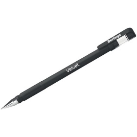 Ручка гелевая Berlingo Velvet черная, прорезиненный корпус 0.5 мм