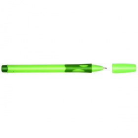 Ручка шариковая для левшей Stabilo Left Right, синяя, грип, корп. зеленый