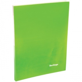 Папка с боковым зажимом A4 Berlingo Neon, 17 мм, 700 мкм, неоновая зеленая