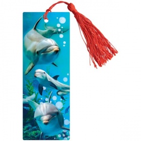 Закладка для книг ArtSpace Дельфины, 3D, объемная, с декоративным шнурком