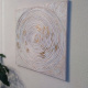 Картина настенная Белая абстракция, 50*50 см., акриловые краски, структурная паста, лак, зол. поталь